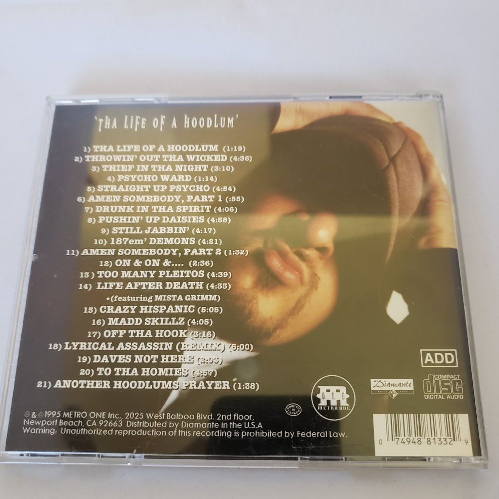 T-Bone Tha LIfe Of A Hoodlum CD - Picture 3 of 3